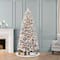 6ft. Pre-Lit Flocked Carson Pine Artificial Christmas Tree, Clear Lights